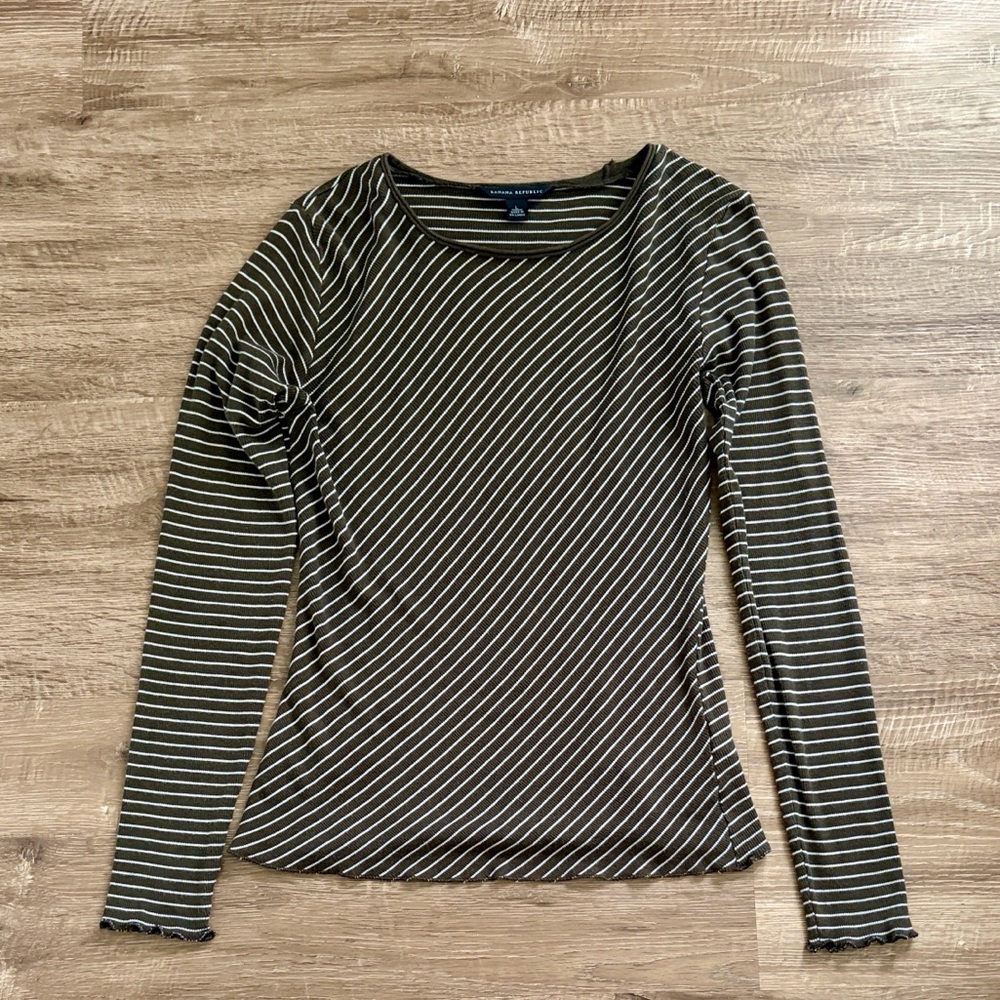 Banana Republic striped long sleeve tee